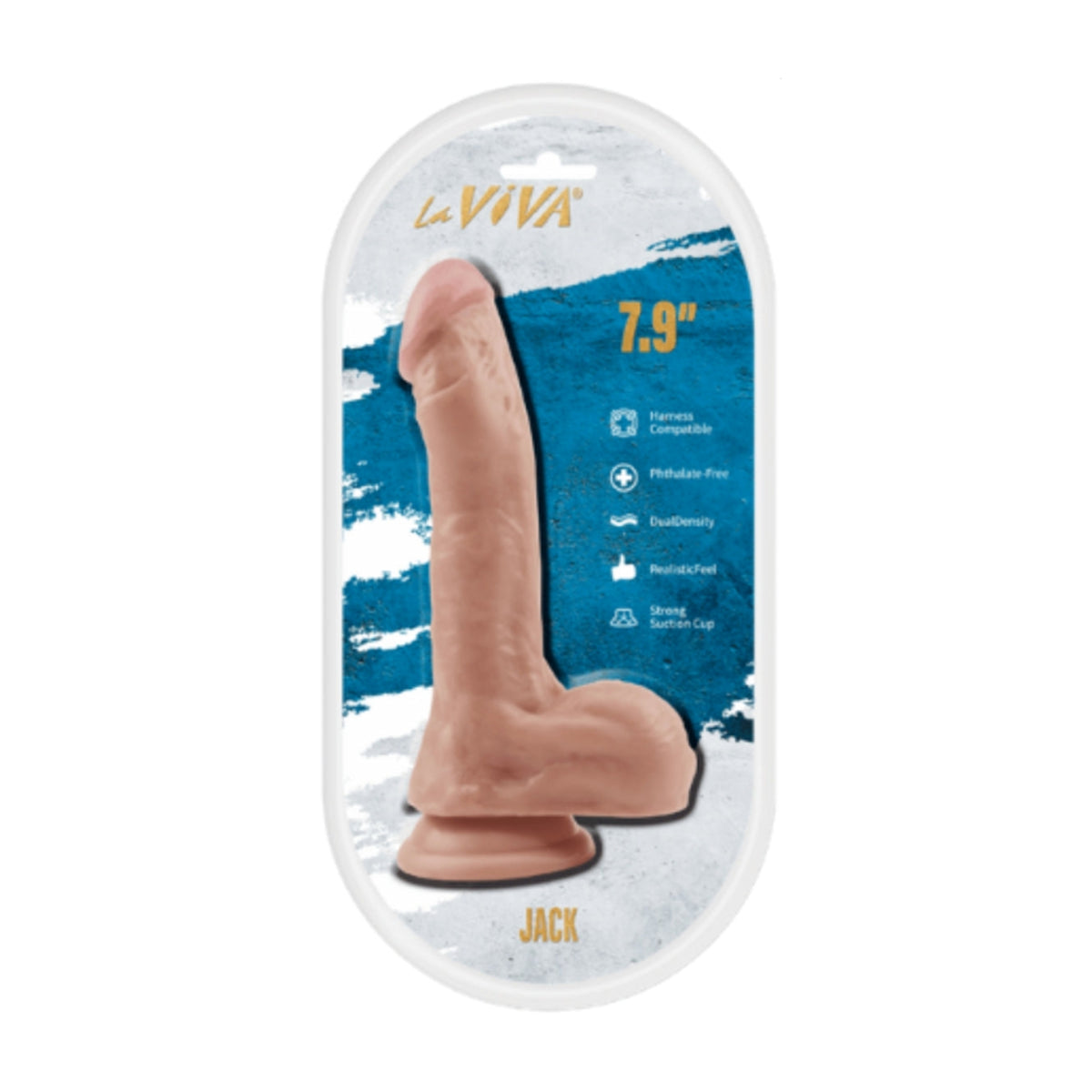 LaViva Jack 7.9 Inch Dildo in retail packaging