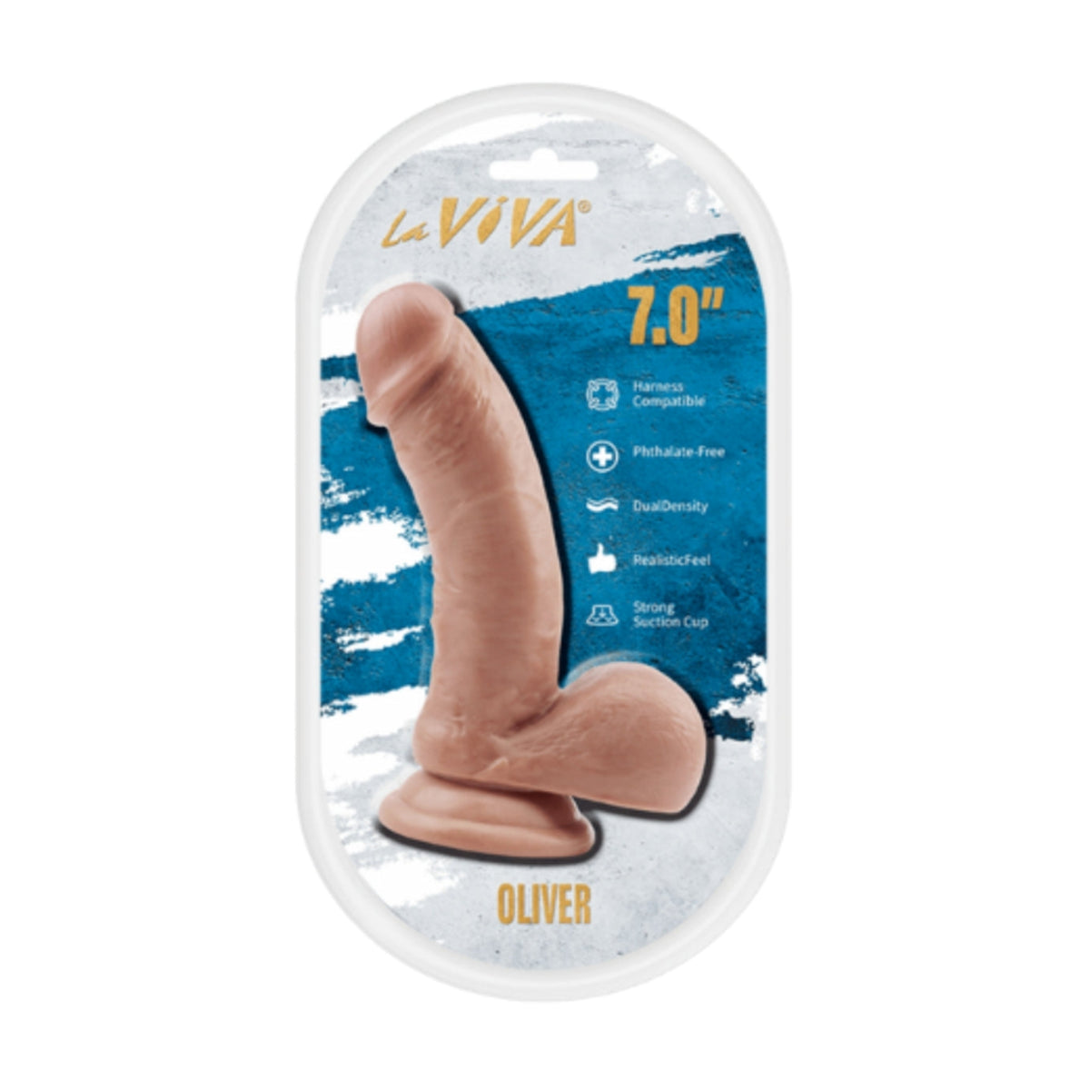 LaViva Oliver 7 Inch Dildo in retail packaging