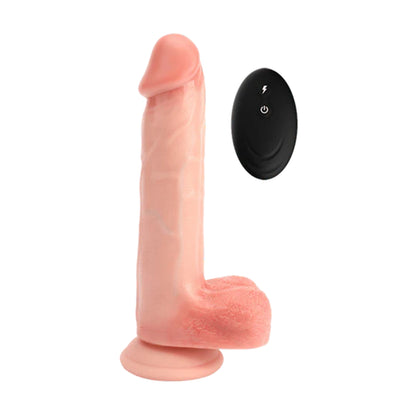 Side view showing dildo and wireless remote control