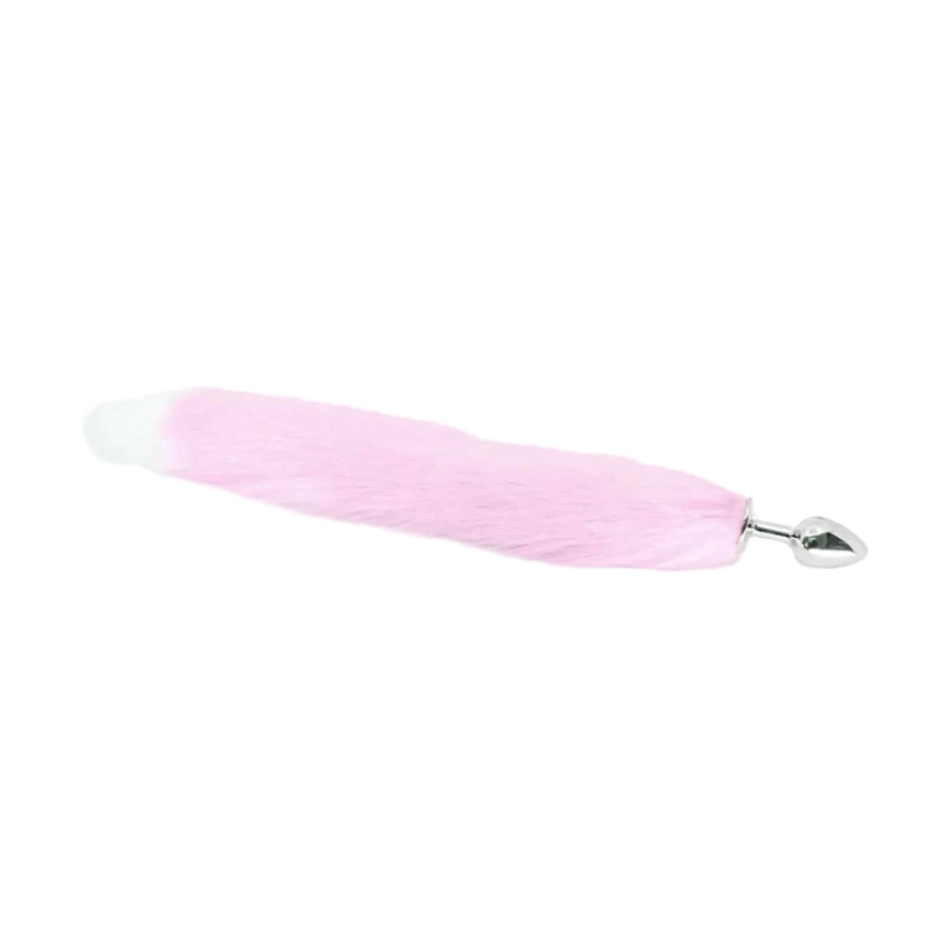 Love In Leather Foxtail Anal Plug Pink White view