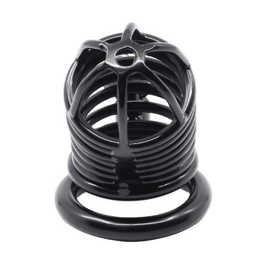 Love In Leather Gates Of Hell Cock Cage 50mm Black front view