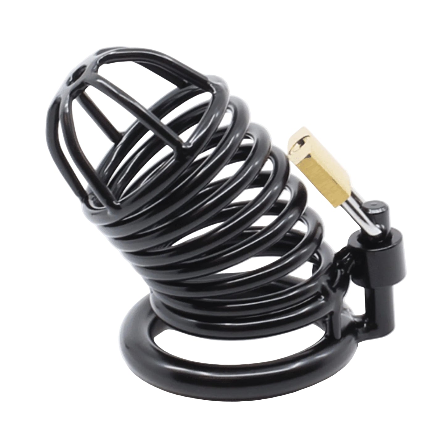 Left side angled view of cage