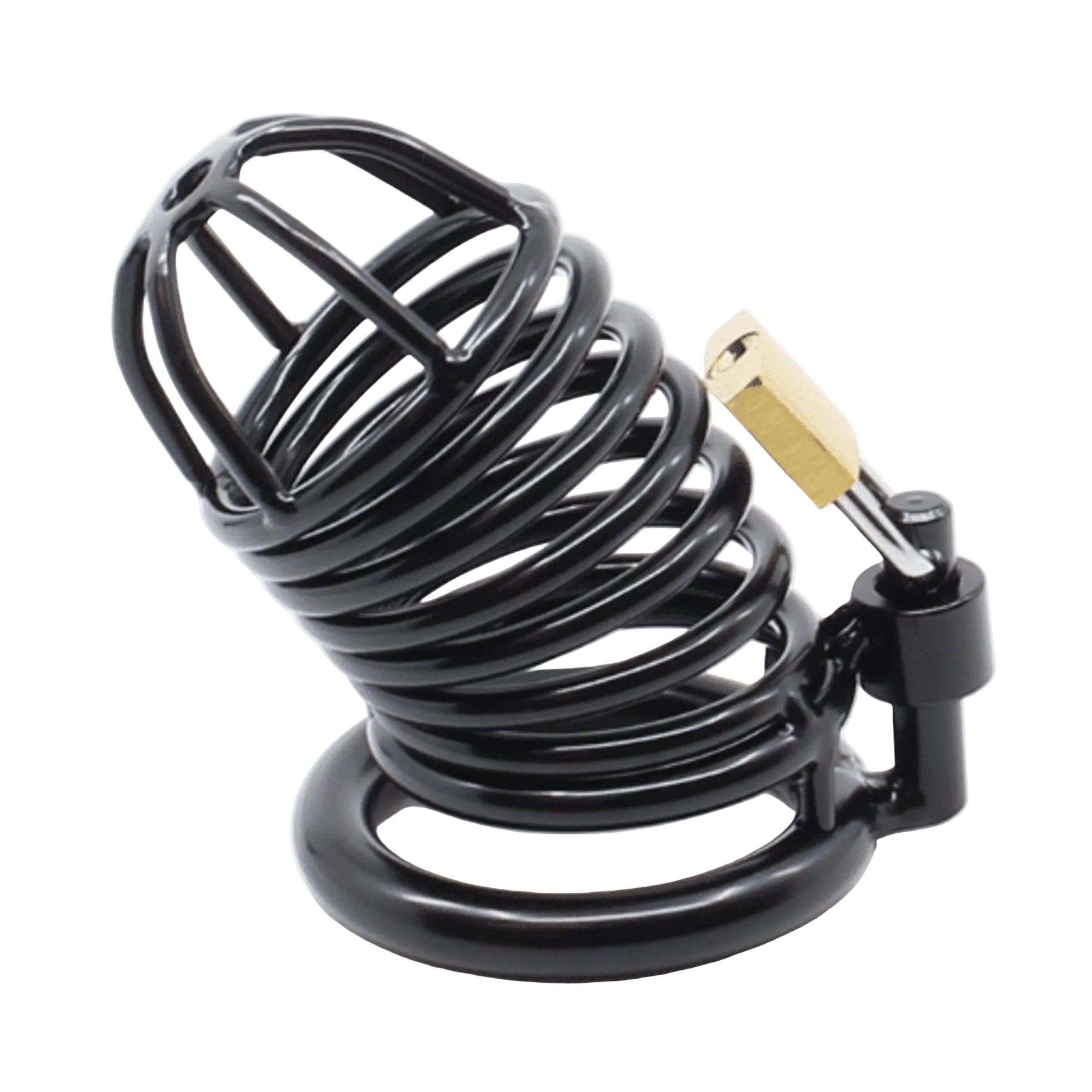 Left side angled view of cage