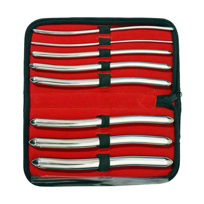 Alternative view of the open storage case with the full eight-piece sound set
