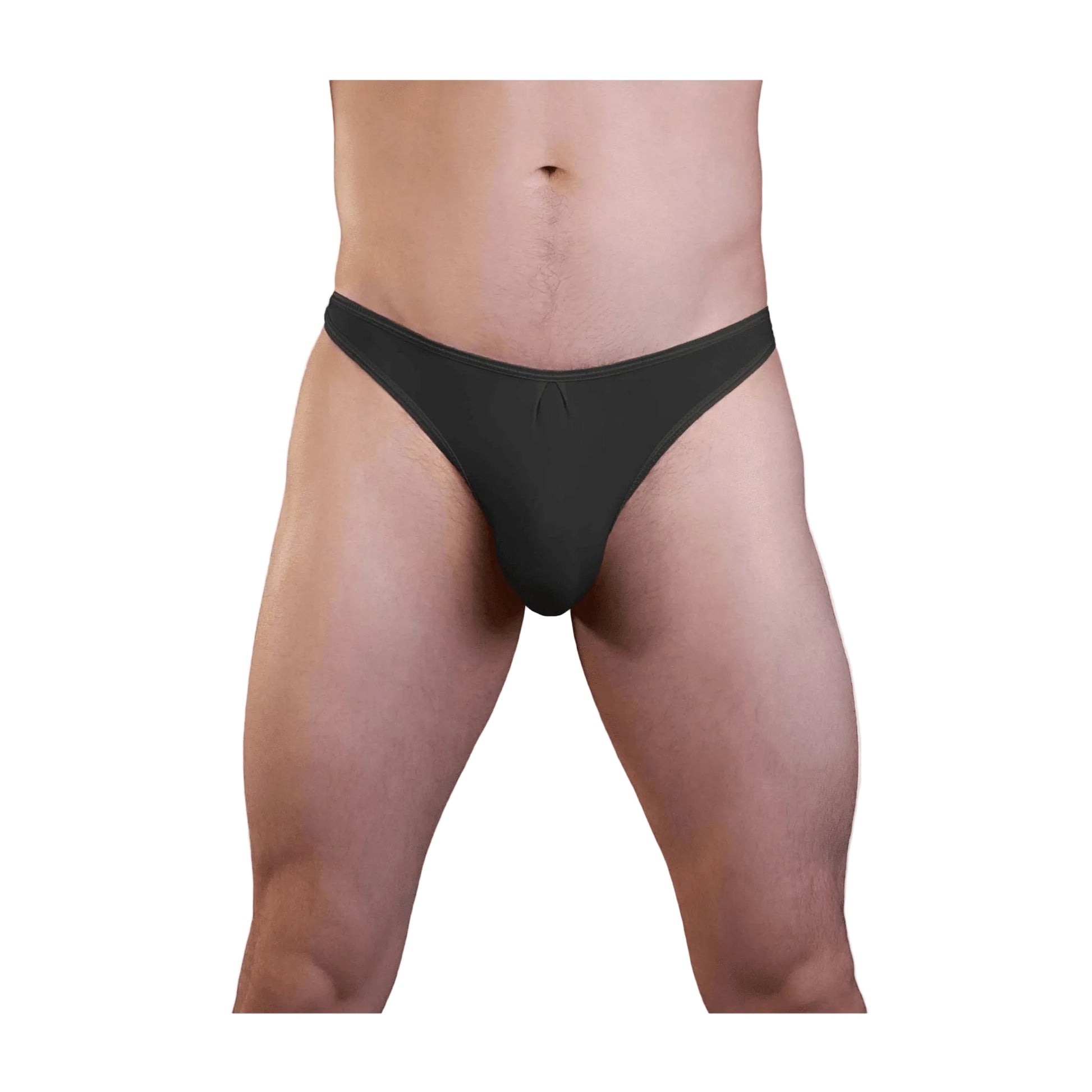 Love In Leather Mens Lycra G-String Black L-XL front