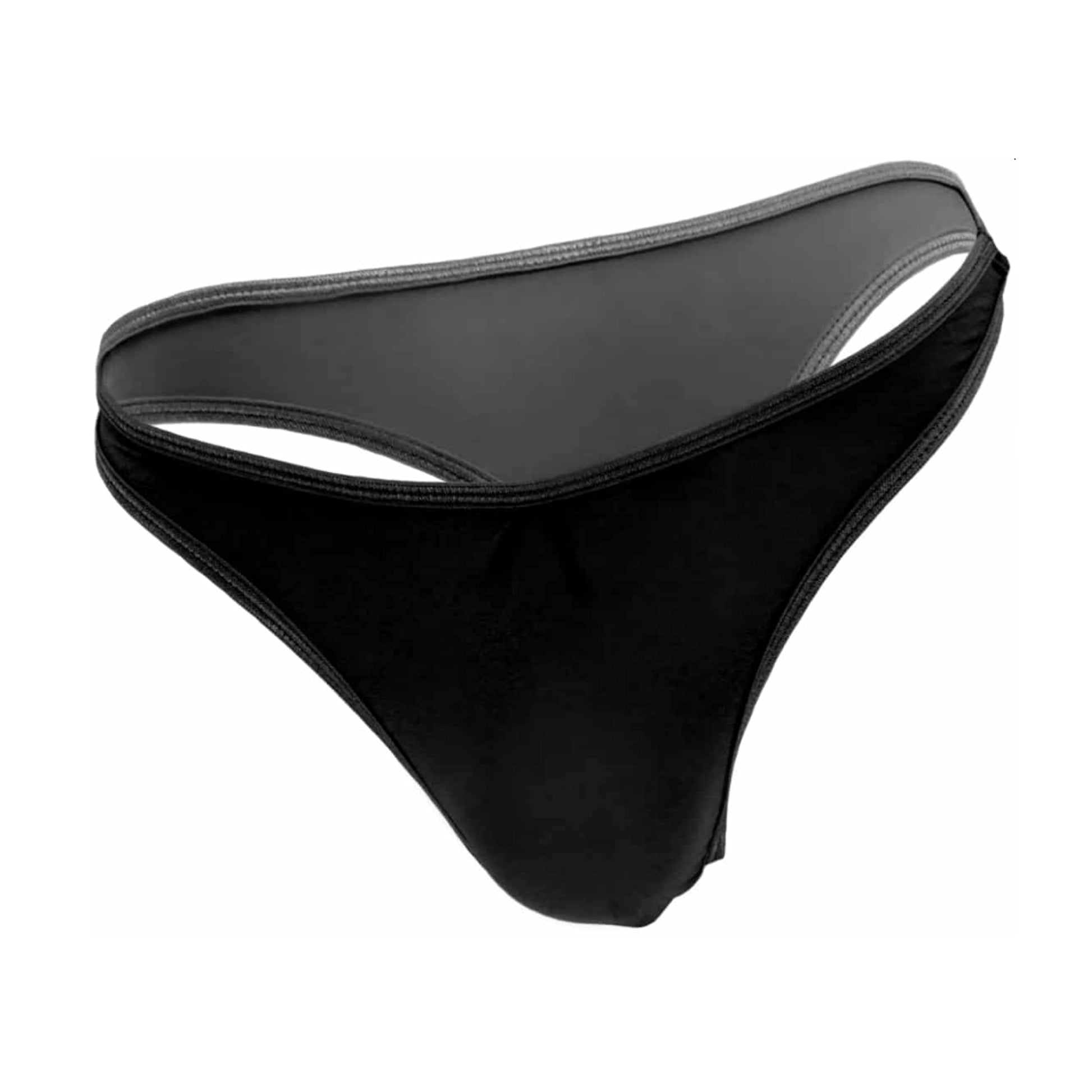 Black mens lycra g-string product view