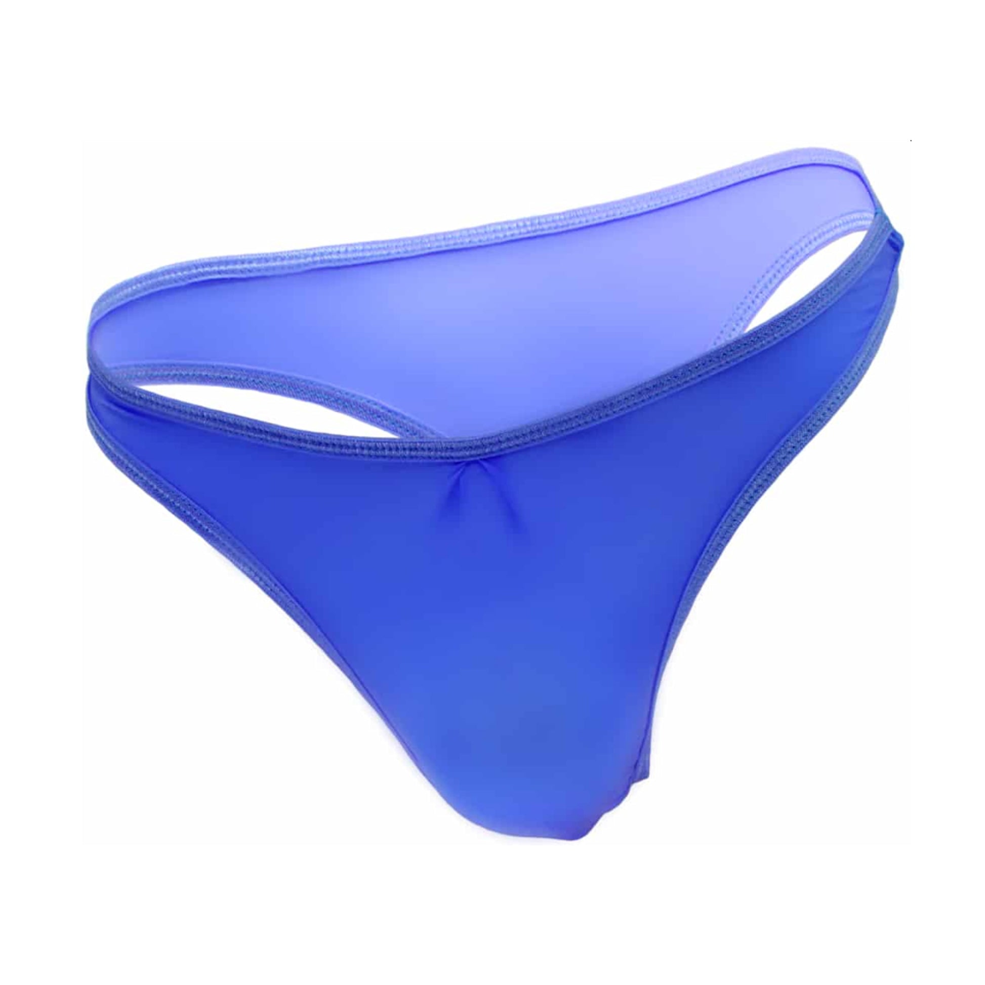 Blue mens lycra g-string product view