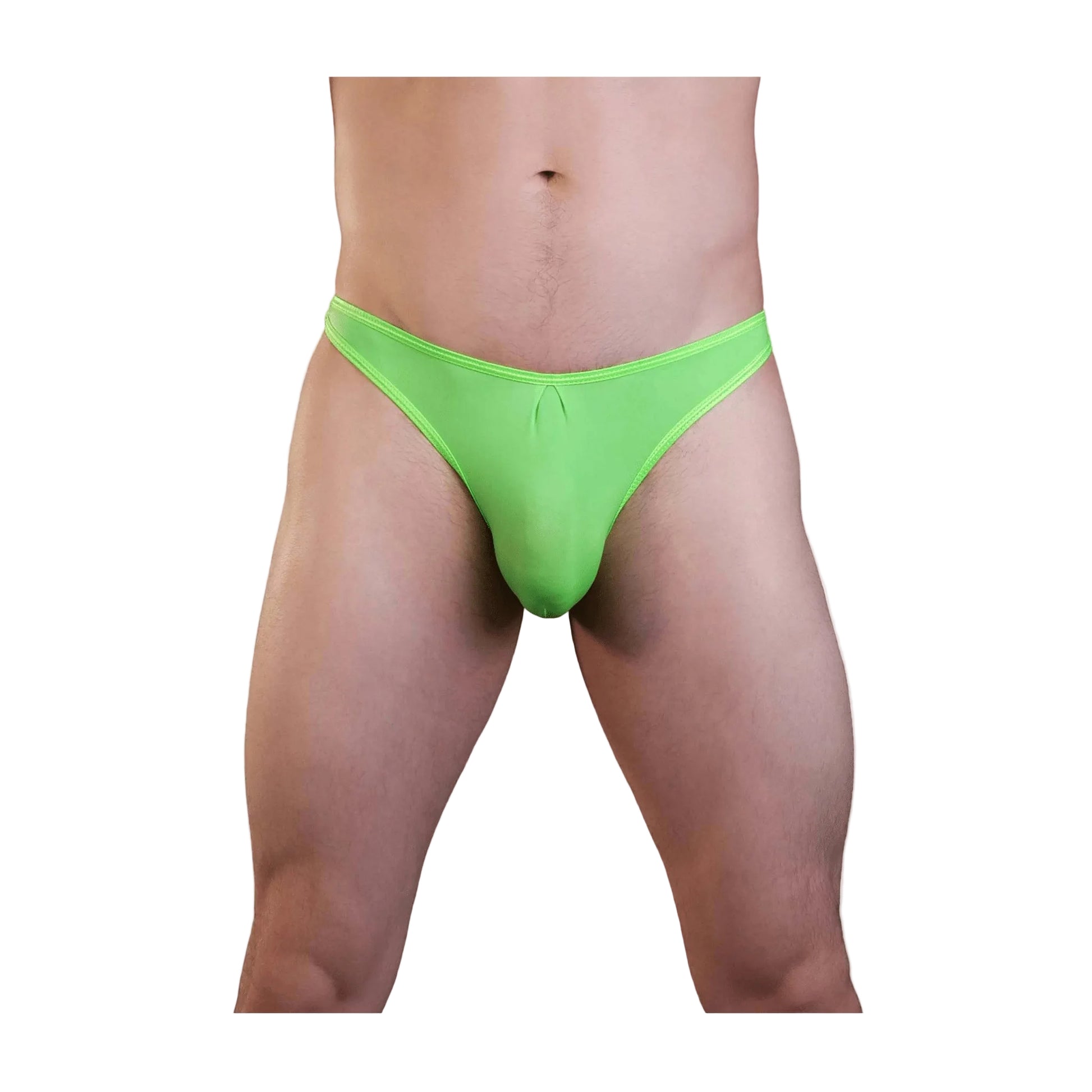 Love In Leather Mens Lycra G-String Green L-XL front
