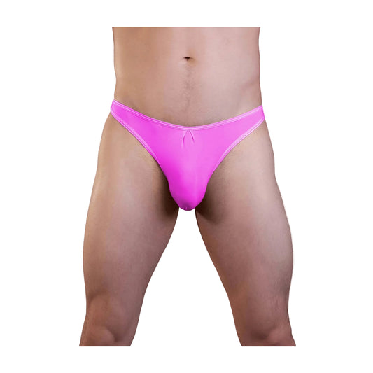Love In Leather Mens Lycra G-String Hot Pink L-XL front