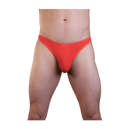 Love In Leather Mens Lycra G-String Red S-M front