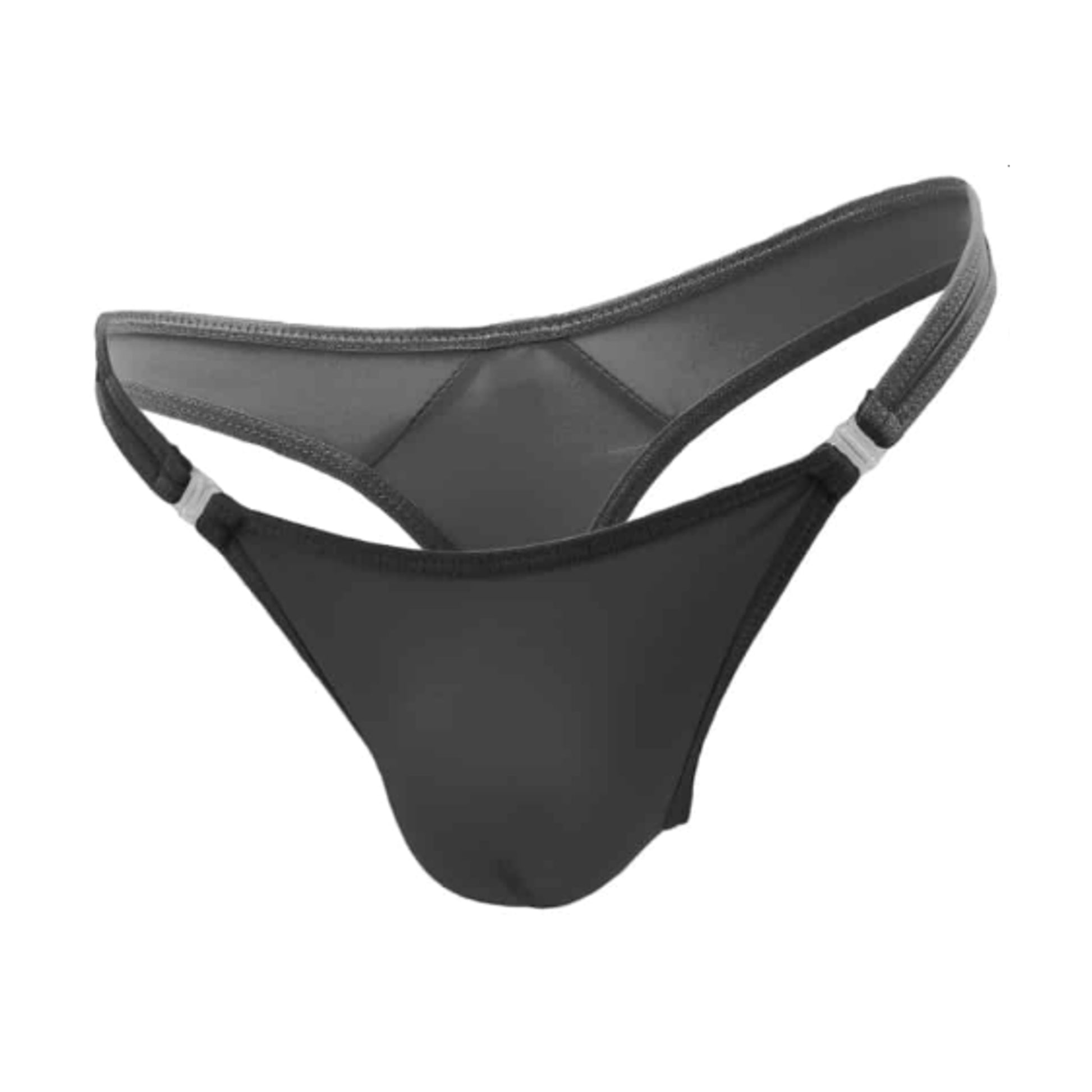 Black mens stripper clip g-string product view