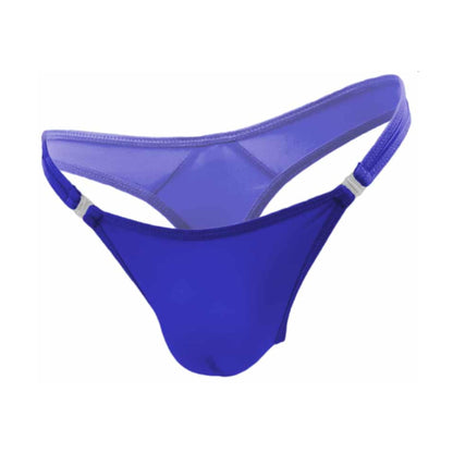 Blue mens stripper clip g-string product view