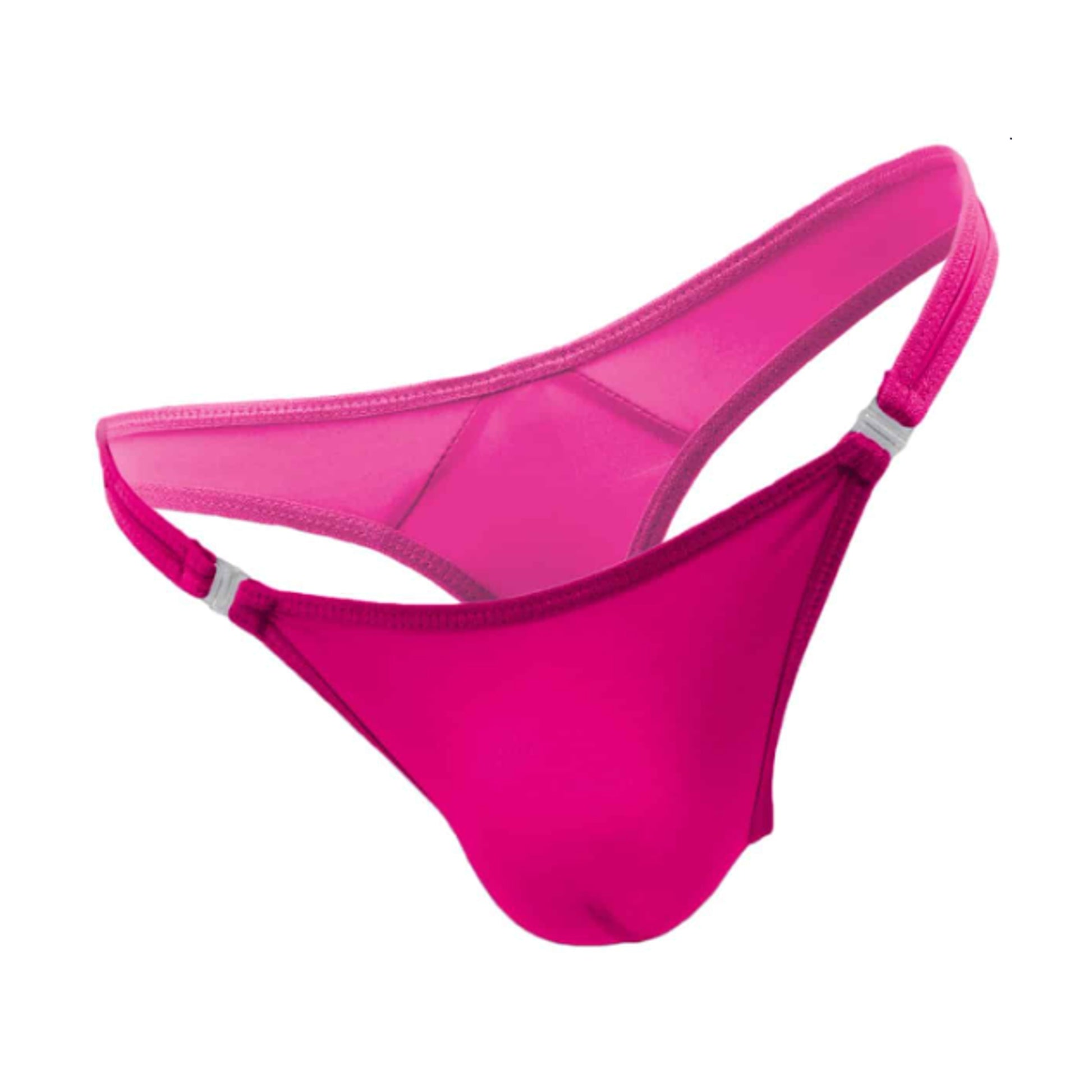 Hot pink mens stripper clip g-string product view