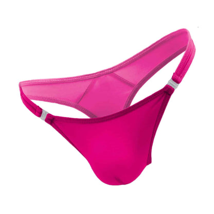 Hot pink mens stripper clip g-string product view