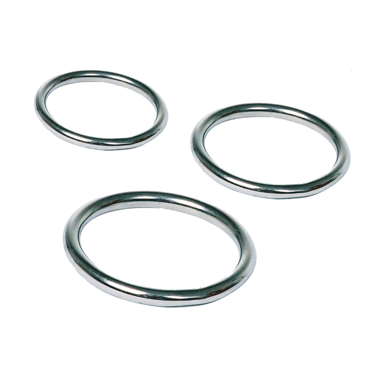 Love In Leather steel cock ring set large sizes