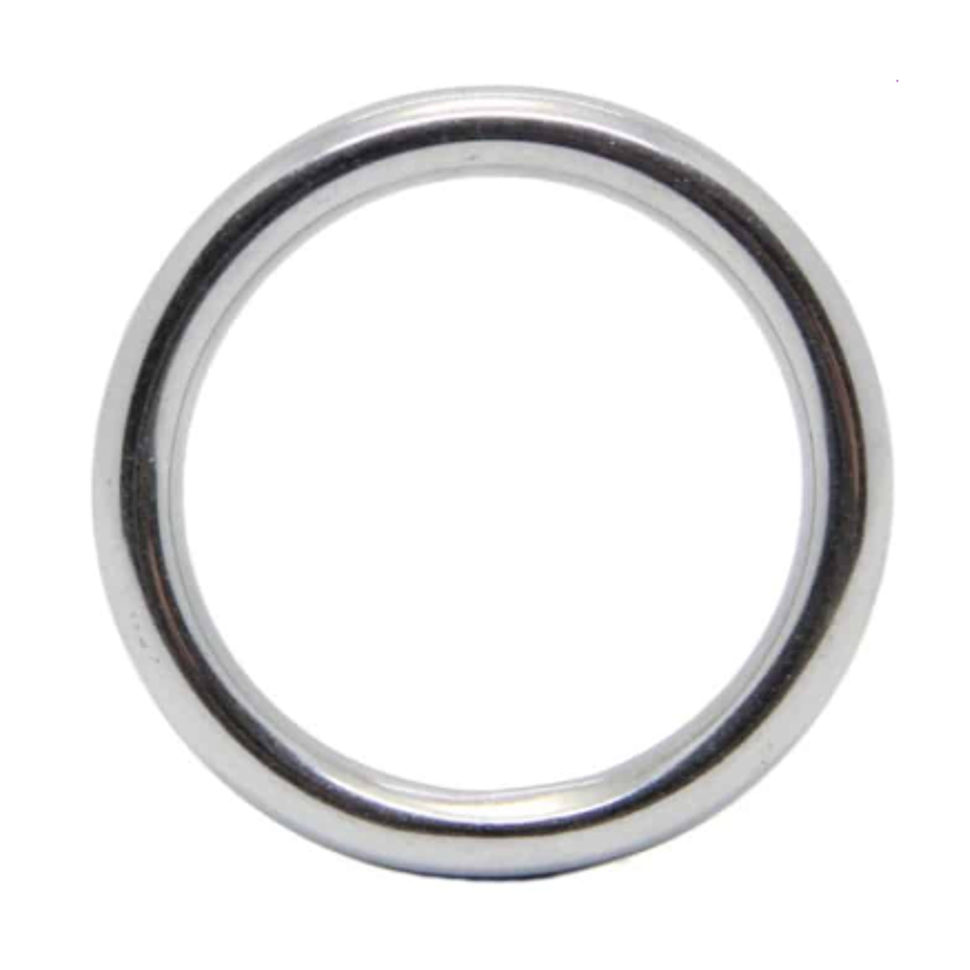 Love In Leather 40mm steel cock ring front view