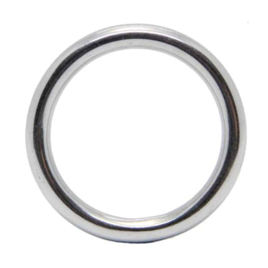Love In Leather 40mm steel cock ring front view