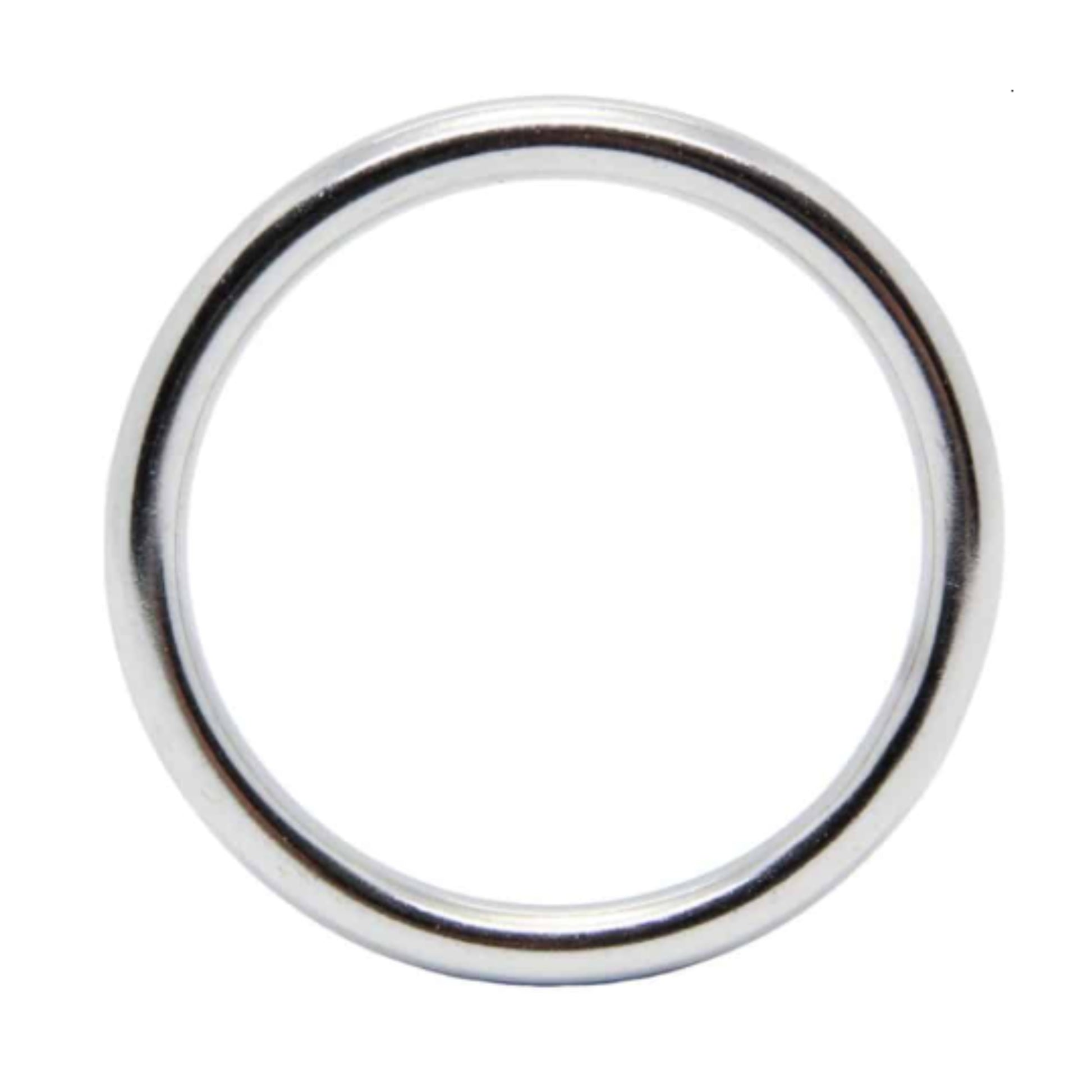 Love In Leather 50mm steel cock ring front view