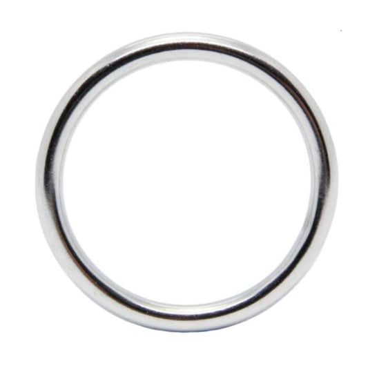 Love In Leather 50mm steel cock ring front view