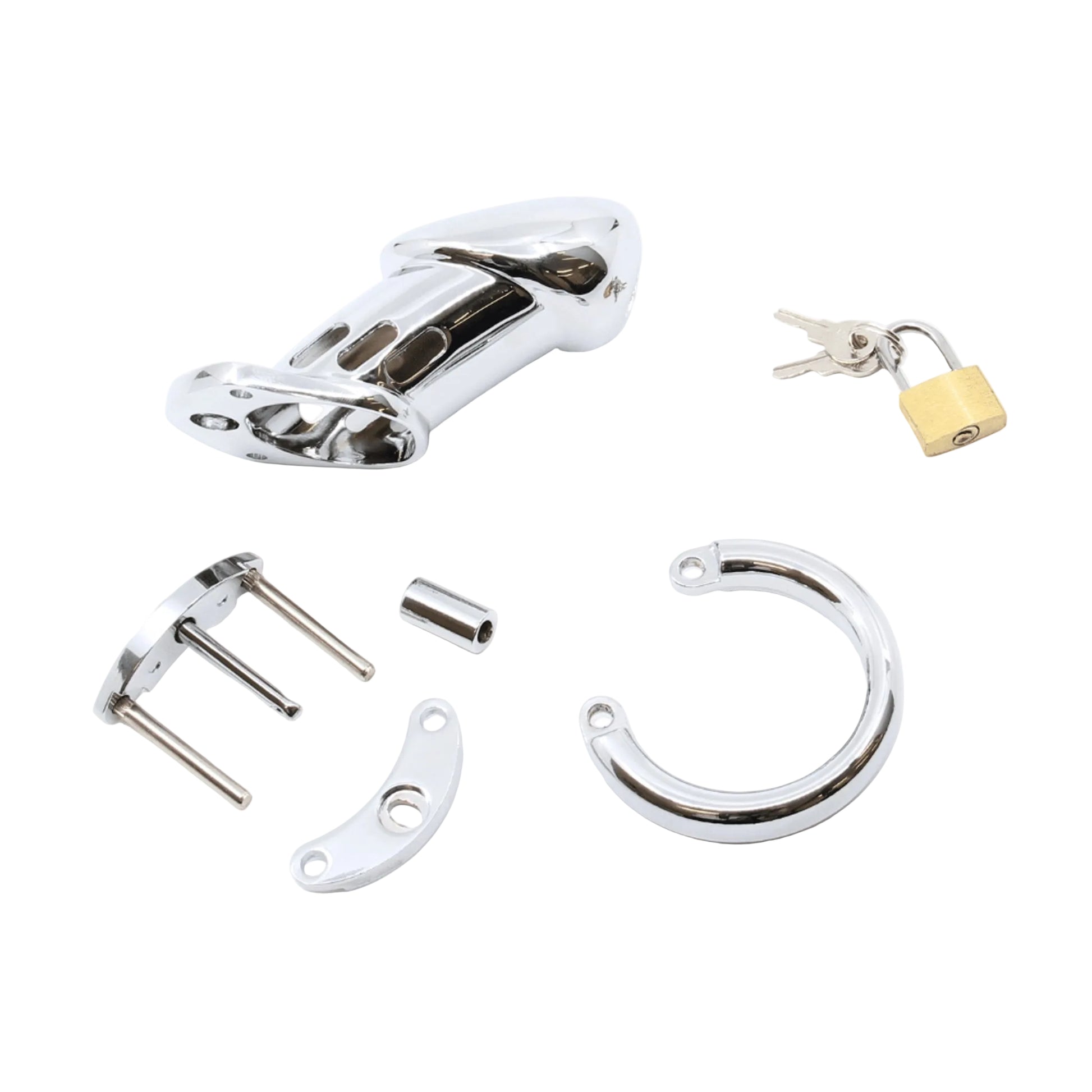 Disassembled kit showing spacer pins and ring 