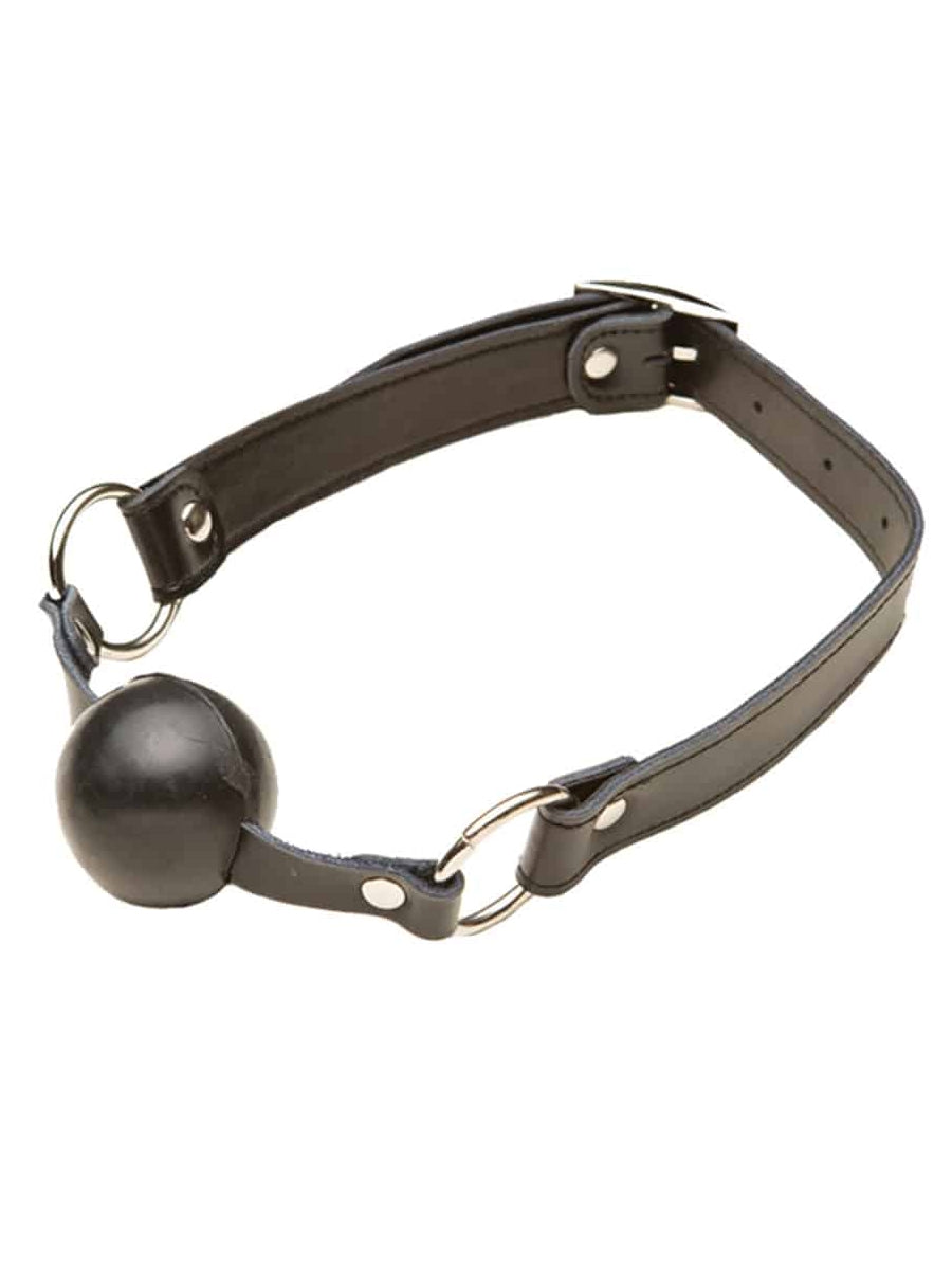 Love In Leather Solid Ball Gag Black