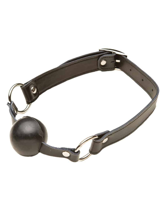 Love In Leather Solid Ball Gag Black
