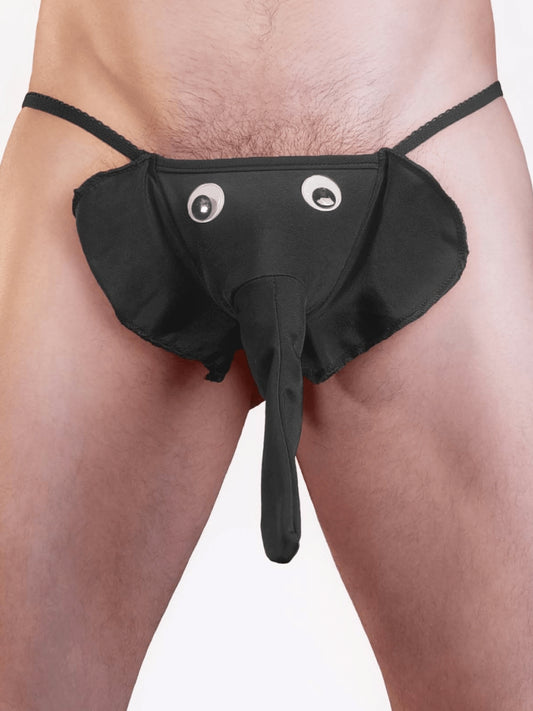 Love In Leather Mens Elephant G-String Black