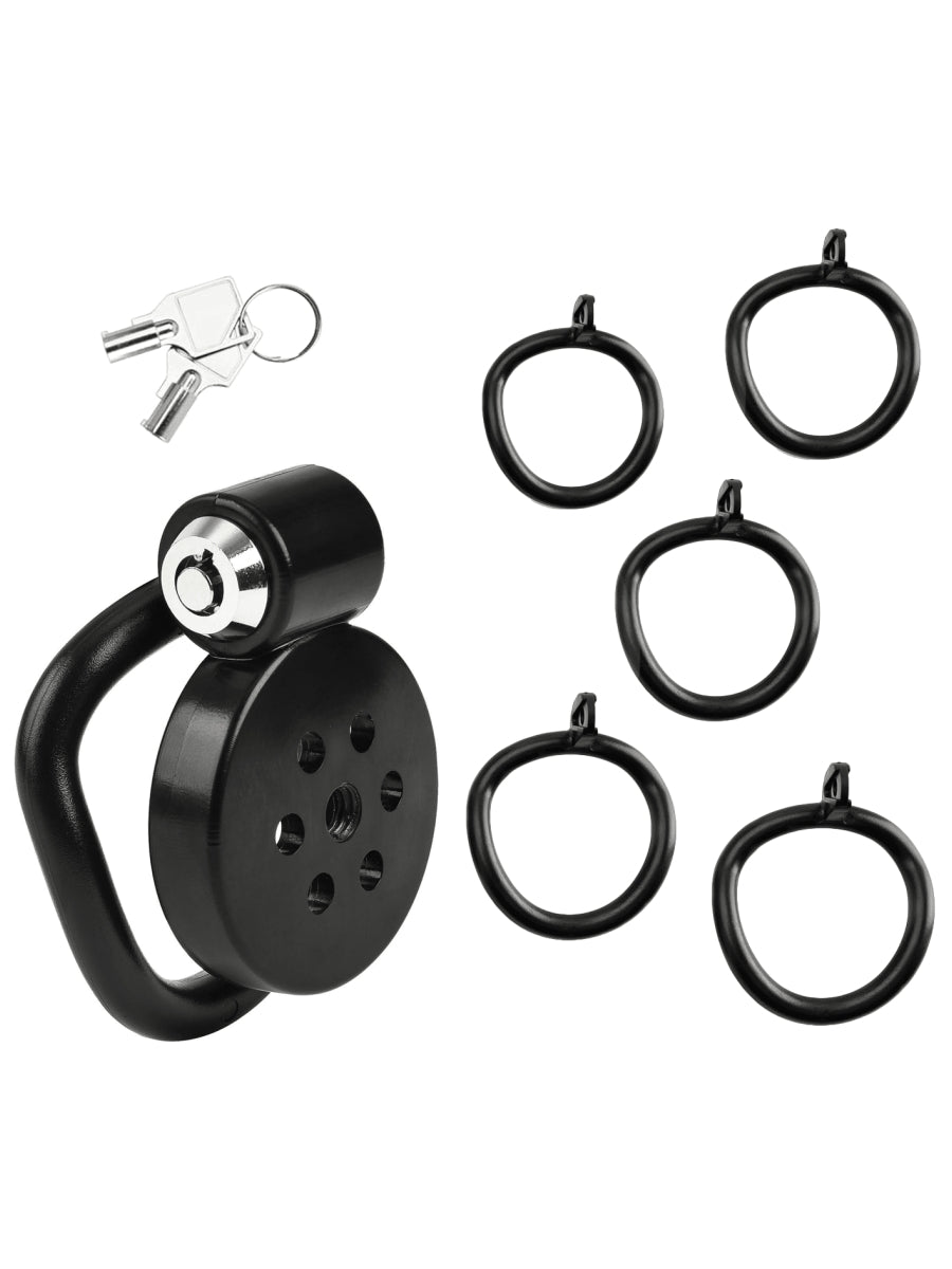 Love In Leather Flat Cock Cage Matte Black