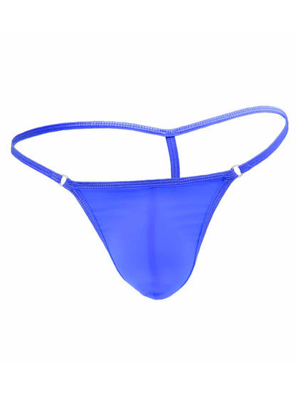 Love In Leather Mens Tiny Lycra G-String Blue S/M