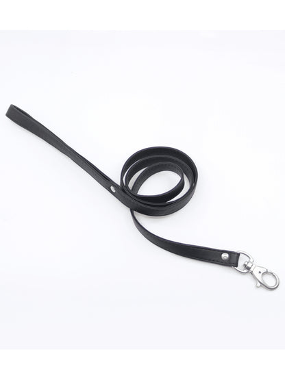 Love In Leather Padded Faux Leather Lead Black
