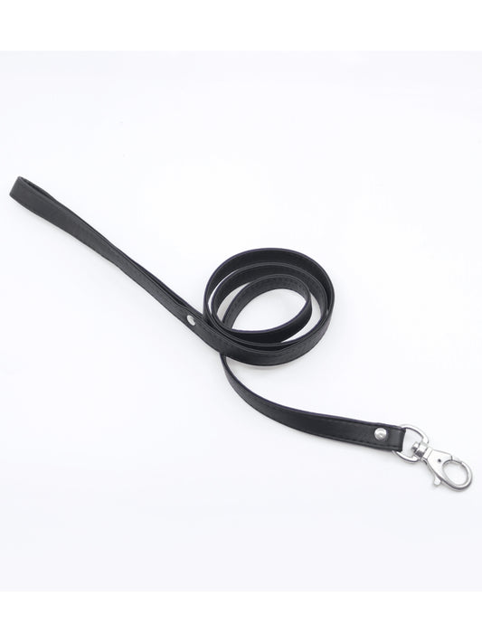 Love In Leather Padded Faux Leather Lead Black