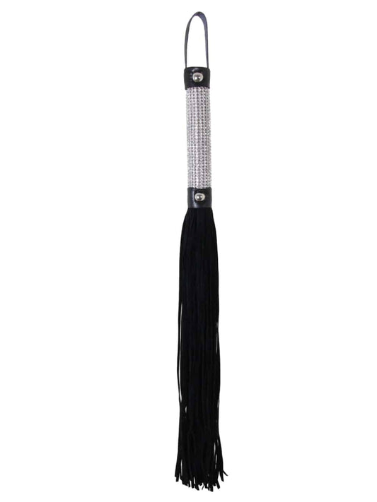 Love In Leather Rhinestone Suede Flogger