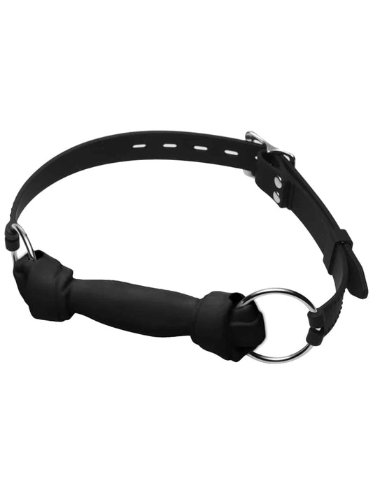Love In Leather Silicone Chew Toy Gag