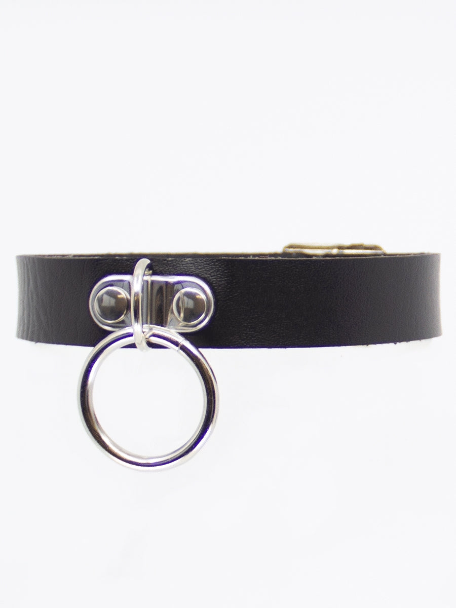 Love In Leather Single Ring Choker