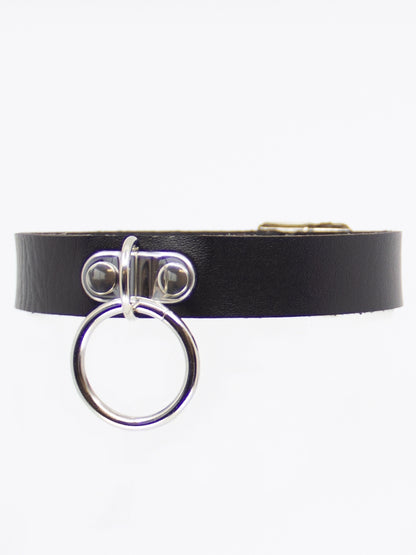 Love In Leather Single Ring Choker