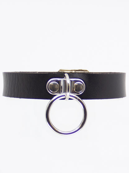 Love In Leather Single Ring Choker