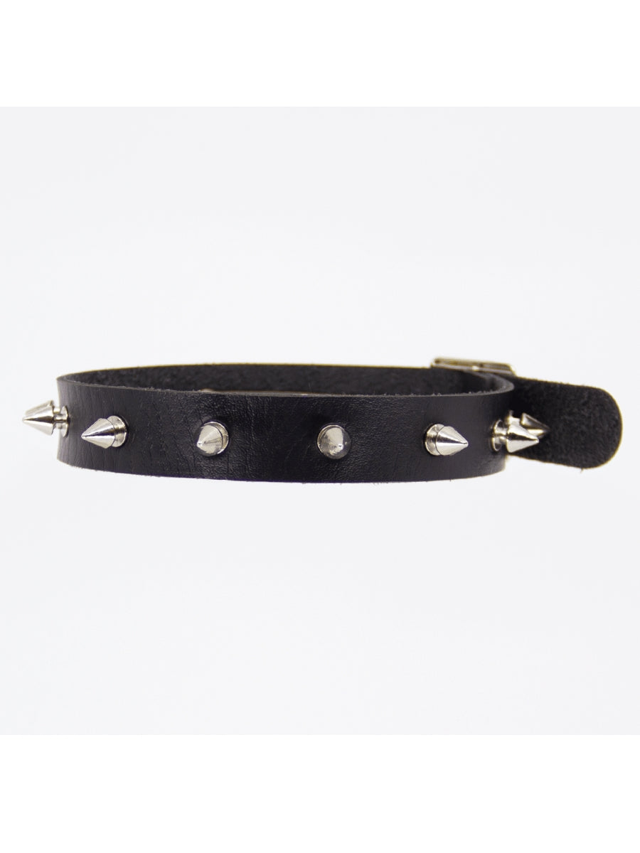 Love In Leather Spiked Faux Leather Choker