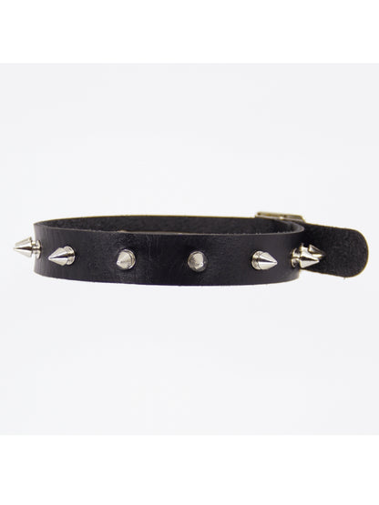 Love In Leather Spiked Faux Leather Choker