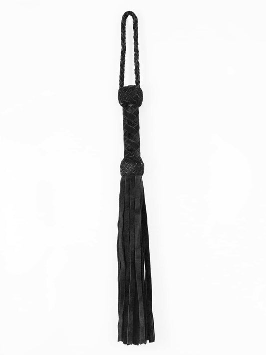 Love In Leather Turks Head Long Suede Flogger Black