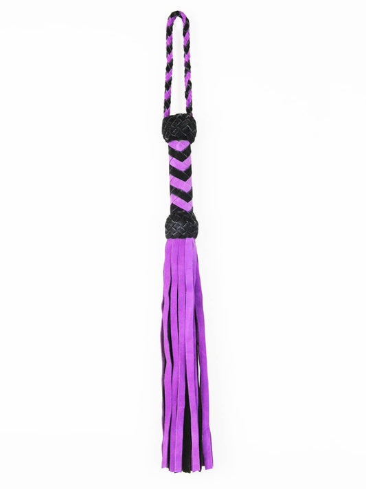 Love In Leather Turks Head Long Suede Flogger Purple