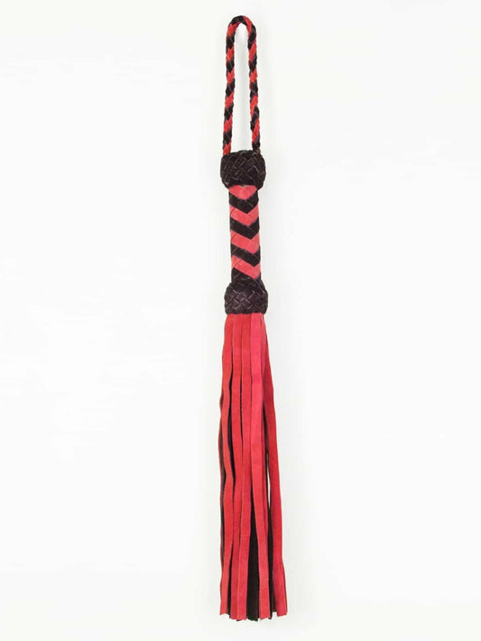 Love In Leather Turks Head Long Suede Flogger Red