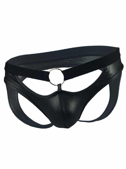 Love In Leather Wet Look Jock Strap Single Ring S/M