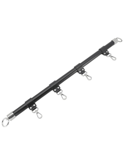 Love In Leather Wrapped Spreader Bar Black-Silver