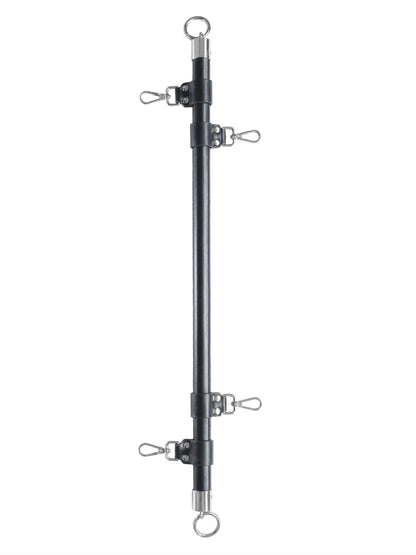 Love In Leather Wrapped Spreader Bar Black-Silver