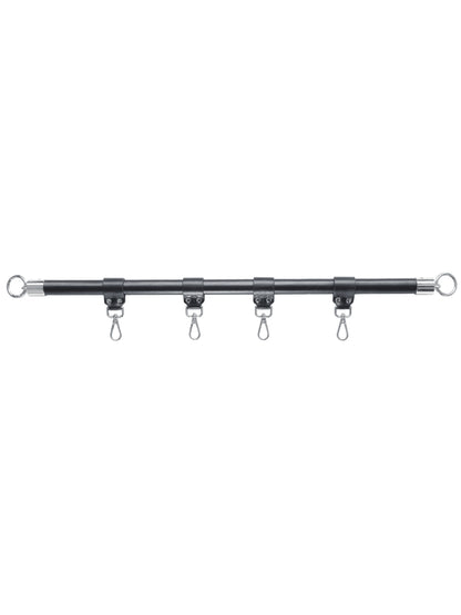 Love In Leather Wrapped Spreader Bar Black-Silver