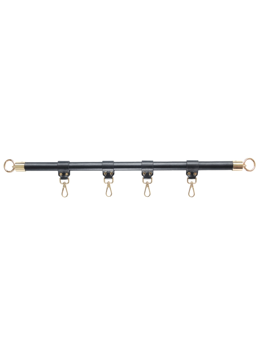 Love In Leather Wrapped Spreader Bar Black-Gold