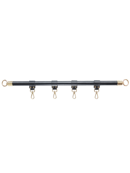 Love In Leather Wrapped Spreader Bar Black-Gold