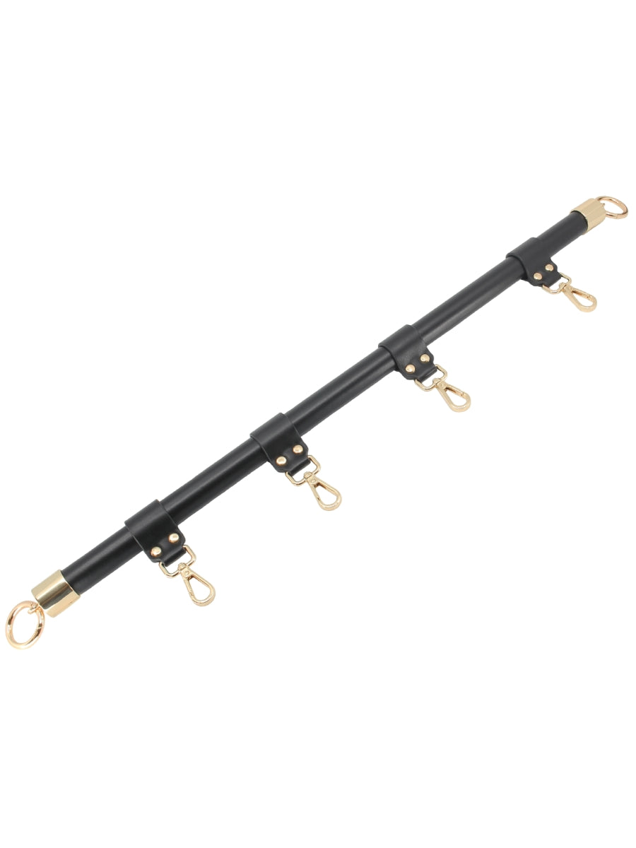 Love In Leather Wrapped Spreader Bar Black-Gold