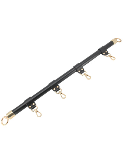 Love In Leather Wrapped Spreader Bar Black-Gold