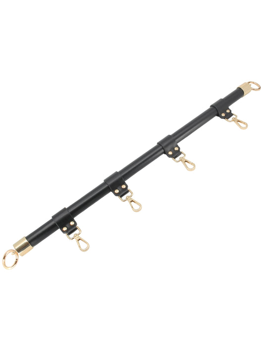 Love In Leather Wrapped Spreader Bar Black-Gold